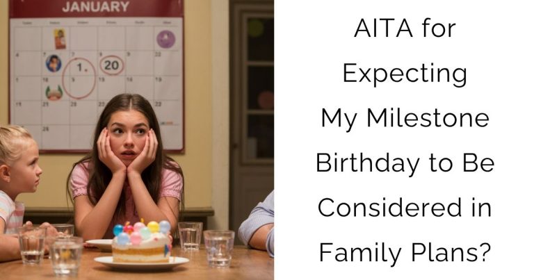 AITA for Expecting My Milestone Birthday to Be Considered in Family Plans?