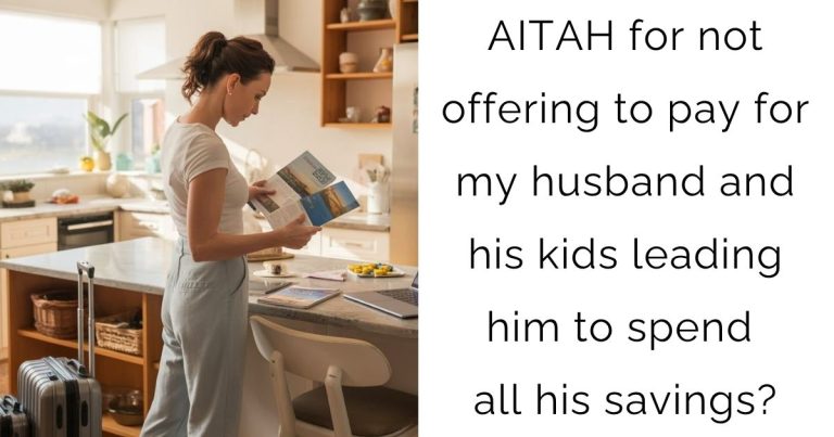 AITAH for not offering to pay for my husband and his kids leading him to spend all his savings?