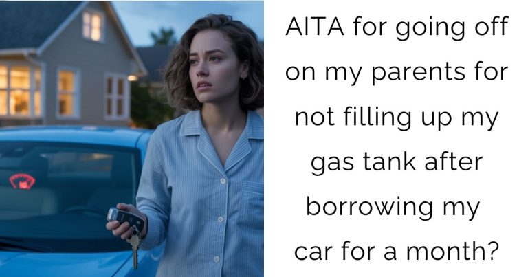 AITA for going off on my parents for not filling up my gas tank after borrowing my car for a month?