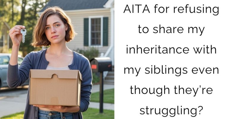 AITA for refusing to share my inheritance with my siblings even though they’re struggling?
