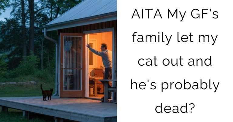 AITA My girlfriend’s family let my cat out and he’s probably dead?