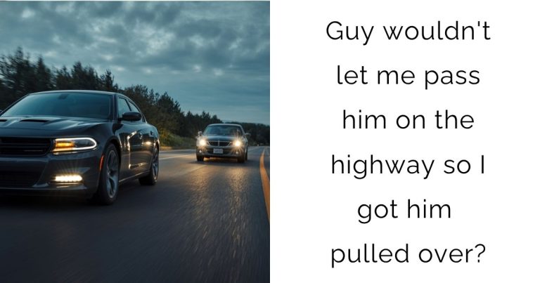 Guy wouldn’t let me pass him on the highway so I got him pulled over?