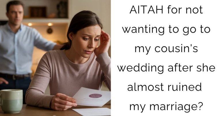 AITAH for not wanting to go to my cousin’s wedding after she almost ruined my marriage?