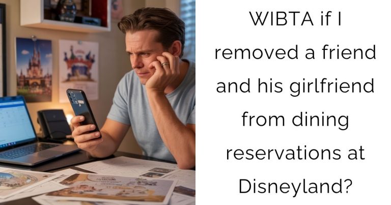 WIBTA if I removed a friend and his girlfriend from dining reservations at Disneyland?