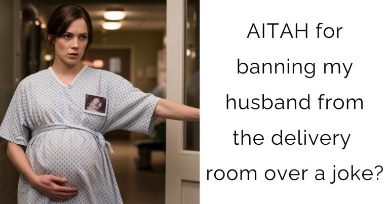 AITAH for banning my husband from the delivery room over a joke?