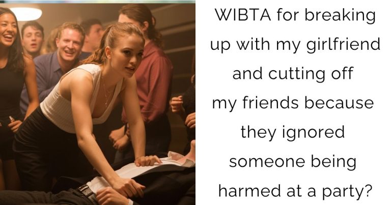 WIBTA for breaking up with my girlfriend and cutting off my friends because they ignored someone being harmed at a party?