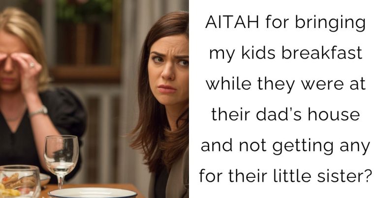 AITAH for bringing my kids breakfast while they were at their dad’s house and not getting any for their little sister?