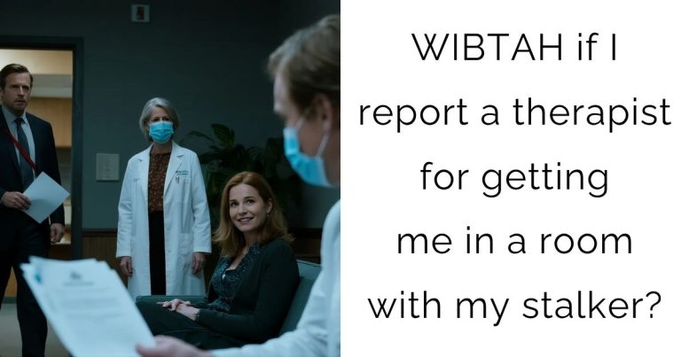 WIBTAH if I report a therapist for getting me in a room with my stalker?