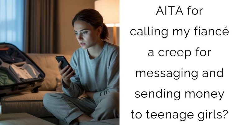 AITA for calling my fiancé a creep for messaging and sending money to teenage girls?