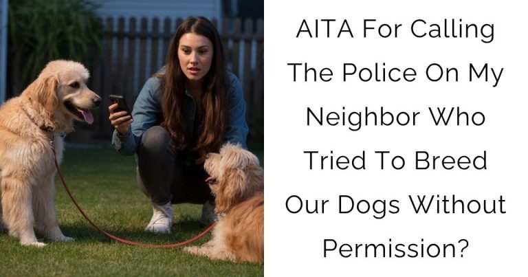 AITA For Calling The Police On My Neighbor Who Tried To Breed Our Dogs Without Permission?