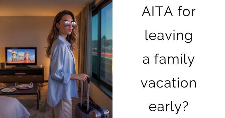 AITA for leaving a family vacation early?