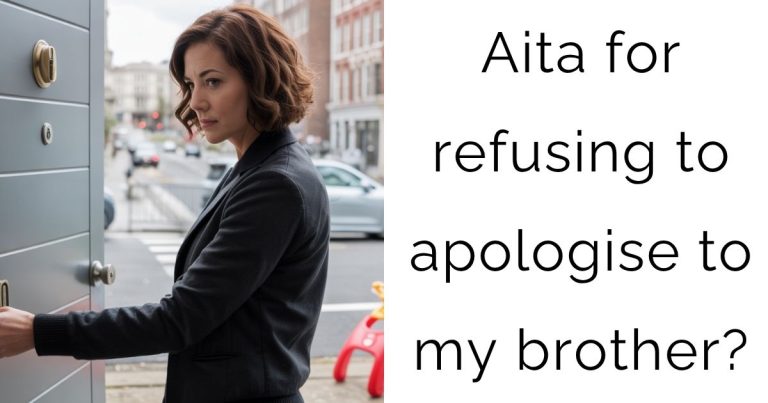 Aita for refusing to apologise to my brother?