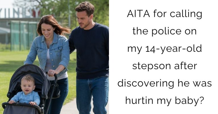 AITA for calling the police on my 14-year-old stepson after discovering he was hurting my baby?