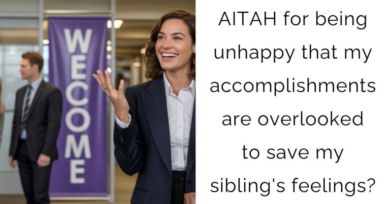 AITAH for being unhappy that my accomplishments are overlooked to save my sibling’s feelings?