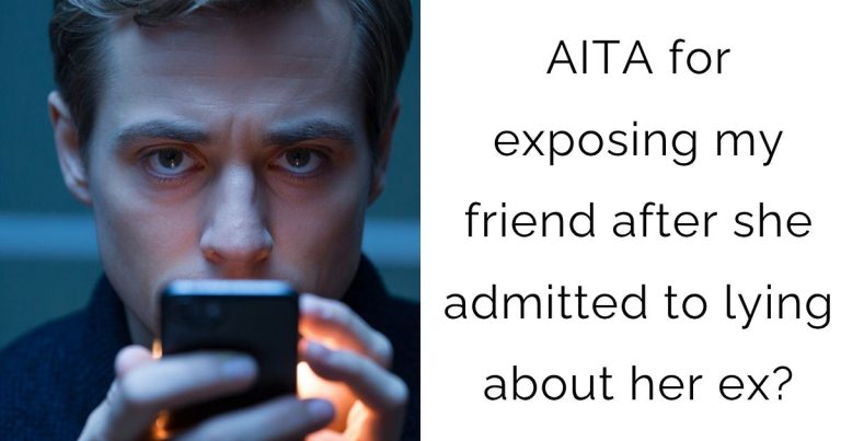 AITA for exposing my friend after she admitted to lying about her ex?