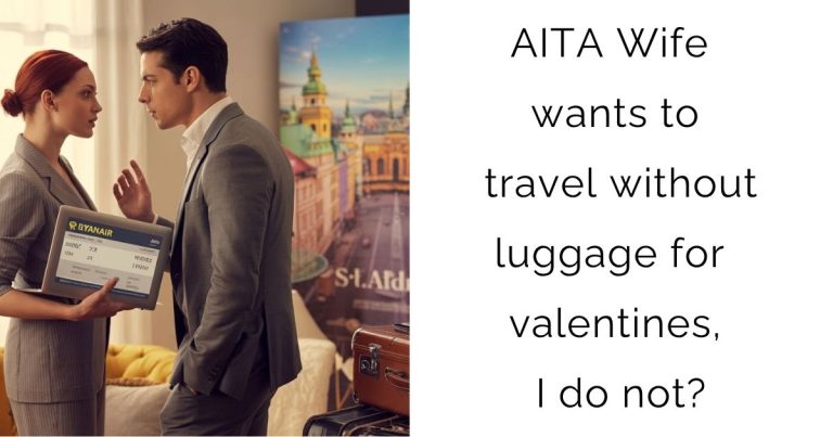AITA Wife wants to travel without luggage for valentines, I do not?