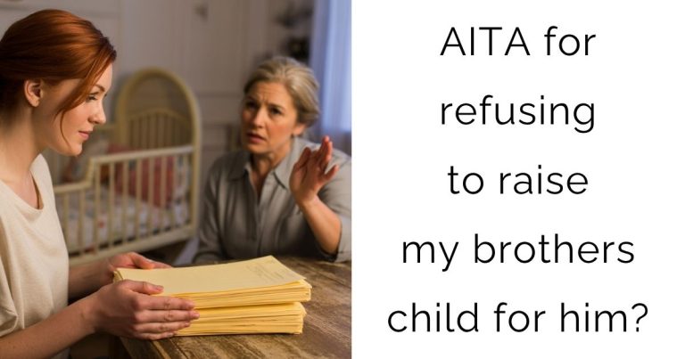 AITA for refusing to raise my brothers child for him?