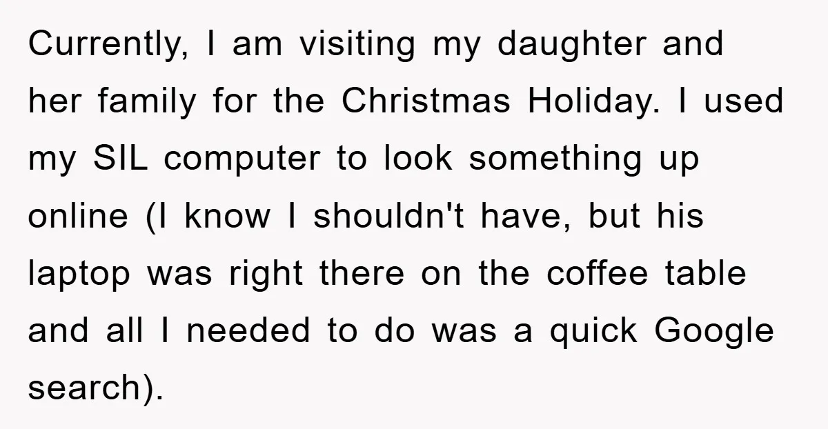 Currently, I am visiting my daughter and her family for the Christmas Holiday. I used my SIL computer to look something up online (I know I shouldn't have, but his...