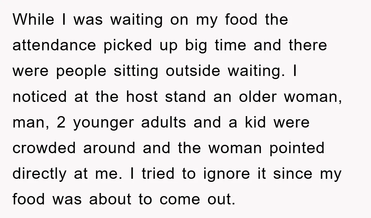 While I was waiting on my food the attendance picked up big time and there were people sitting outside waiting. I noticed at the host stand an older woman, man,...
