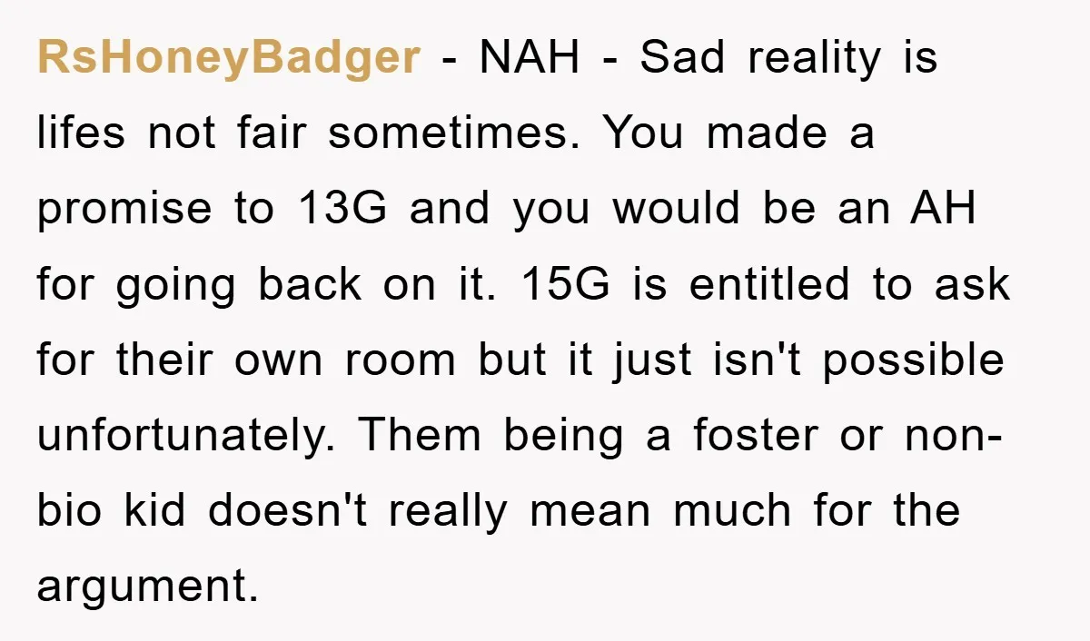 RsHoneyBadger − NAH - Sad reality is lifes not fair sometimes. You made a promise to 13G and you would be an AH for going back on it. 15G is...