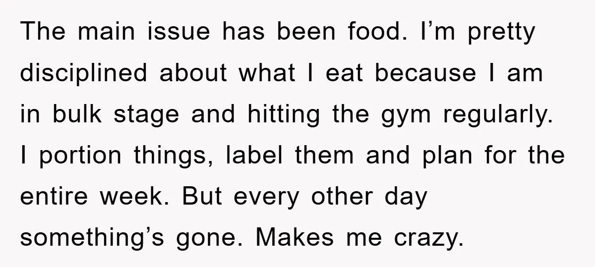 The main issue has been food. I’m pretty disciplined about what I eat because I am in bulk stage and hitting the gym regularly. I portion things, label them and...