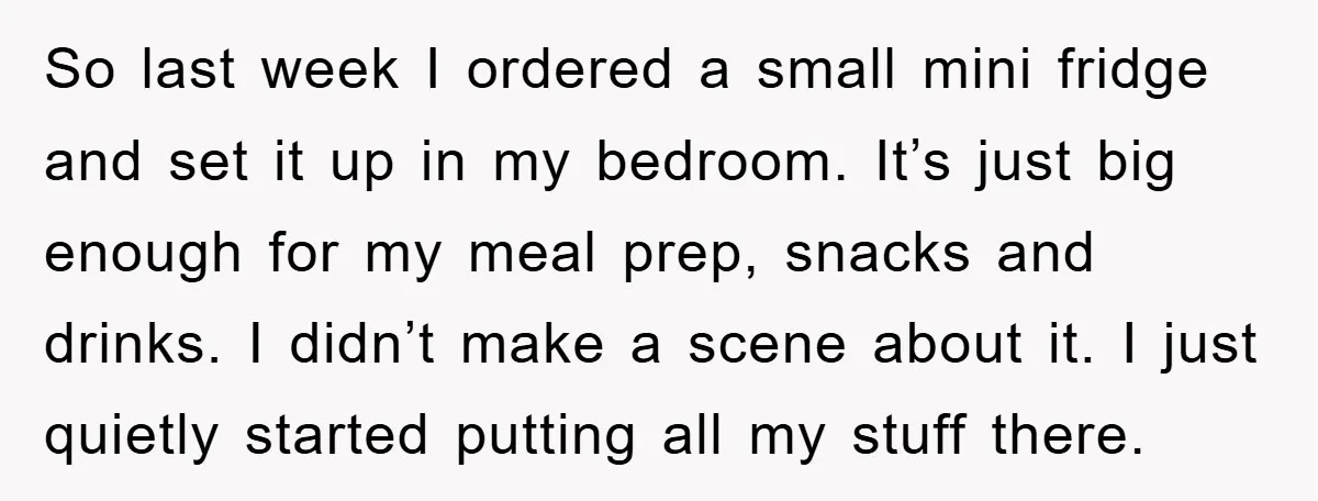 So last week I ordered a small mini fridge and set it up in my bedroom. It’s just big enough for my meal prep, snacks and drinks. I didn’t make...