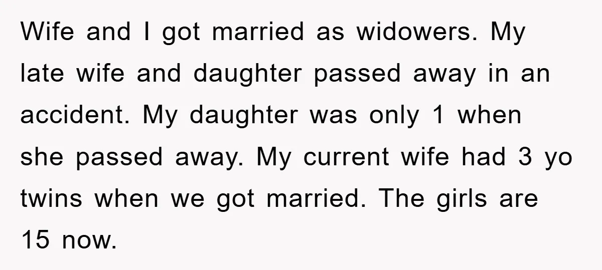 Wife and I got married as widowers. My late wife and daughter passed away in an accident. My daughter was only 1 when she passed away. My current wife had...