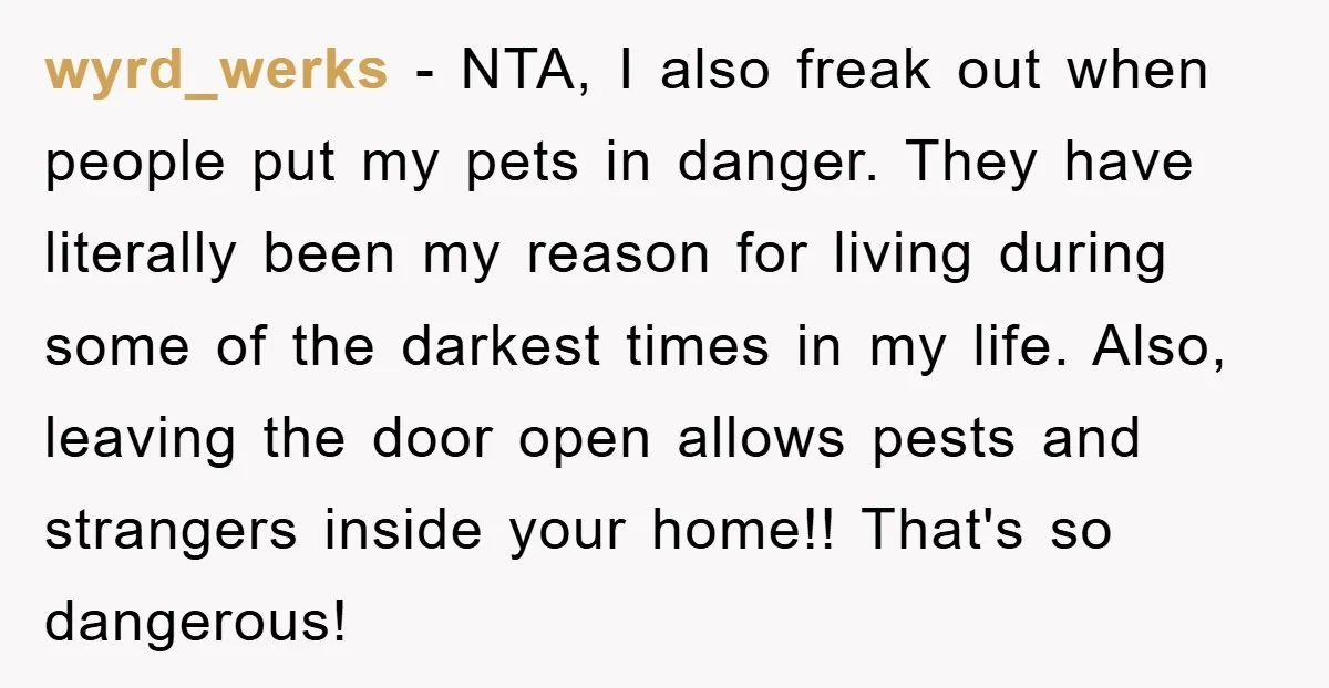 wyrd_werks − NTA, I also freak out when people put my pets in danger. They have literally been my reason for living during some of the darkest times in my...