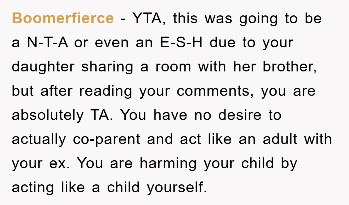 Boomerfierce − YTA, this was going to be a N-T-A or even an E-S-H due to your daughter sharing a room with her brother, but after reading your comments, you...