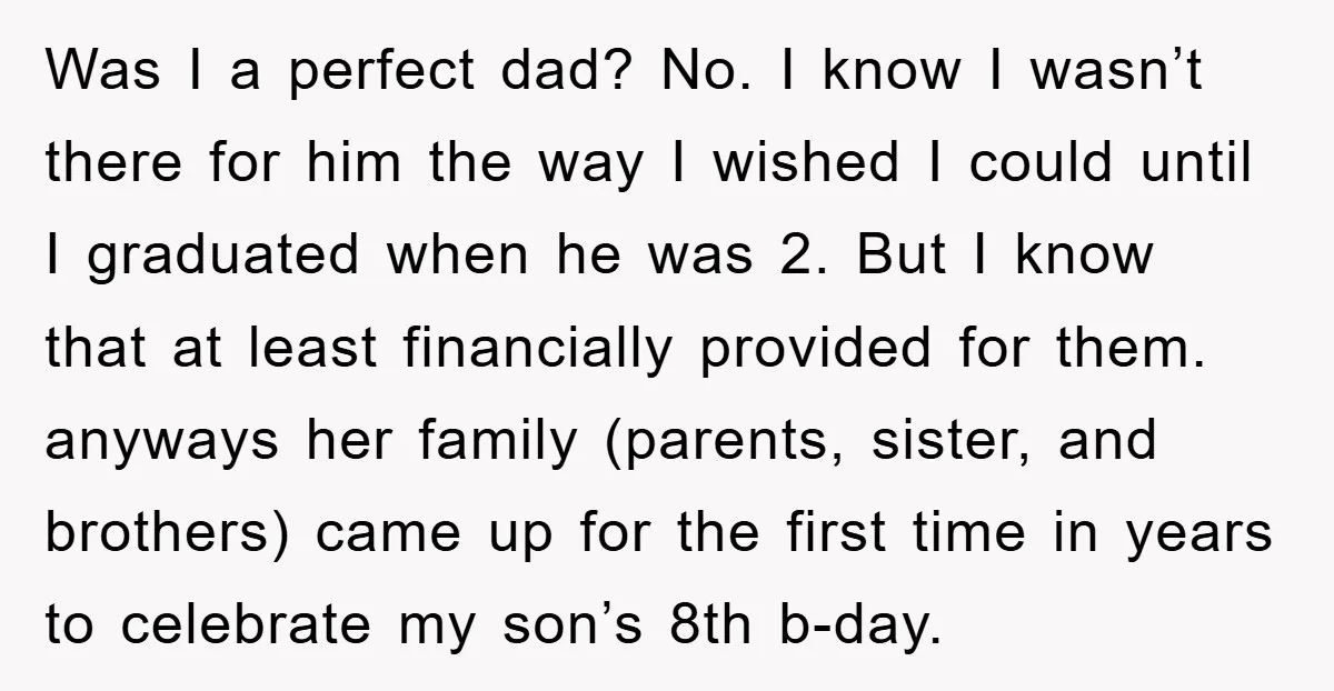 Was I a perfect dad? No. I know I wasn’t there for him the way I wished I could until I graduated when he was 2. But I know that...