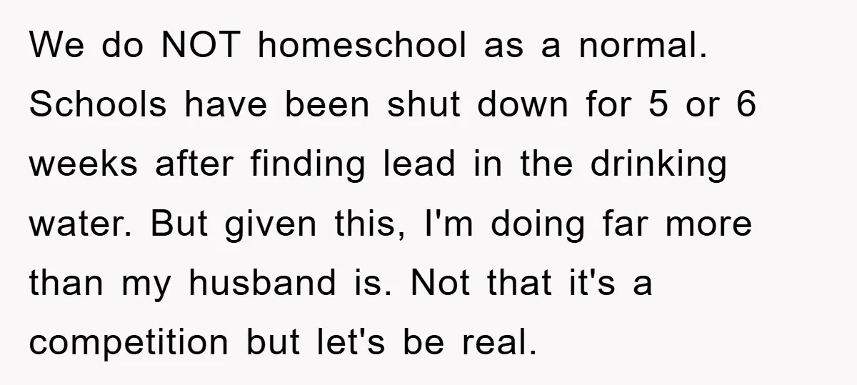 We do NOT homeschool as a normal. Schools have been shut down for 5 or 6 weeks after finding lead in the drinking water. But given this, I'm doing far...