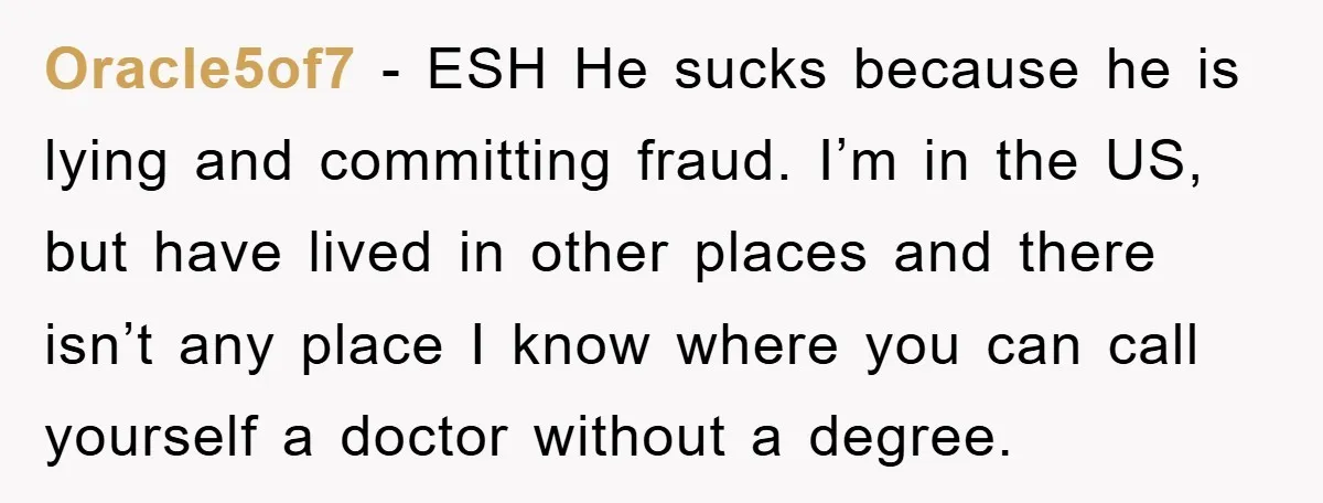 Oracle5of7 − ESH He sucks because he is lying and committing fraud. I’m in the US, but have lived in other places and there isn’t any place I know where...