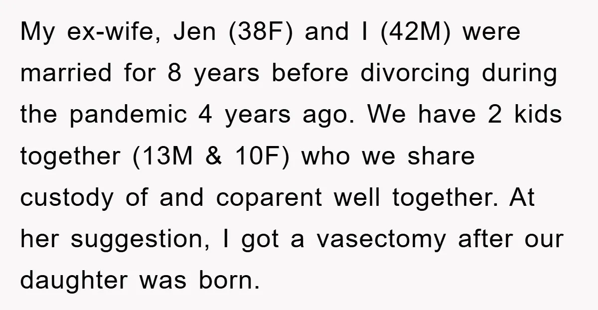 My ex-wife, Jen (38F) and I (42M) were married for 8 years before divorcing during the pandemic 4 years ago. We have 2 kids together (13M & 10F) who we...