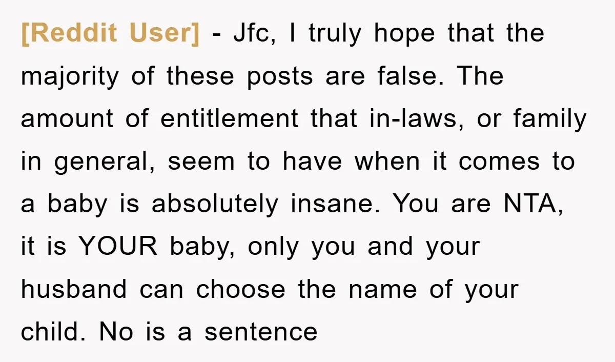 [Reddit User] − Jfc, I truly hope that the majority of these posts are false. The amount of entitlement that in-laws, or family in general, seem to have when it...