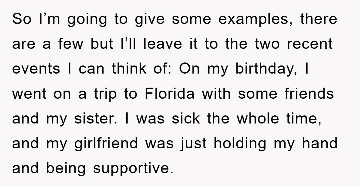 So I’m going to give some examples, there are a few but I’ll leave it to the two recent events I can think of: On my birthday, I went on...