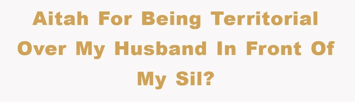 AITAH for being territorial over my husband in front of my SIL?
