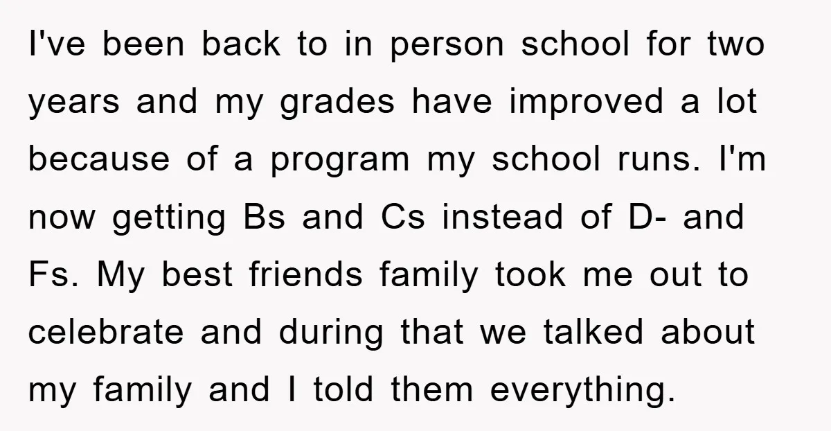 I've been back to in person school for two years and my grades have improved a lot because of a program my school runs. I'm now getting Bs and Cs...