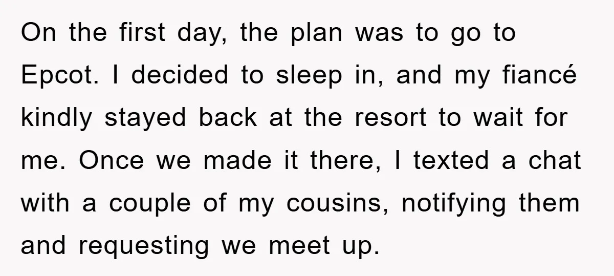 On the first day, the plan was to go to Epcot. I decided to sleep in, and my fiancé kindly stayed back at the resort to wait for me. Once...