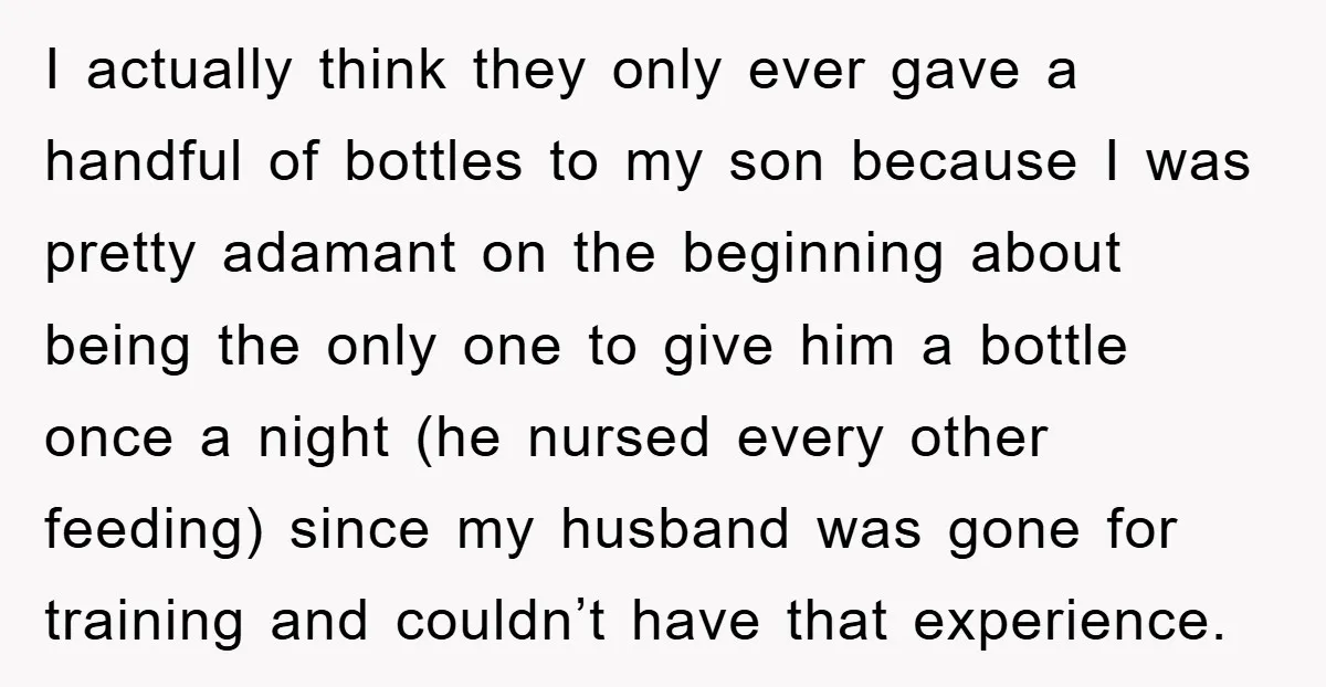 I actually think they only ever gave a handful of bottles to my son because I was pretty adamant on the beginning about being the only one to give him...