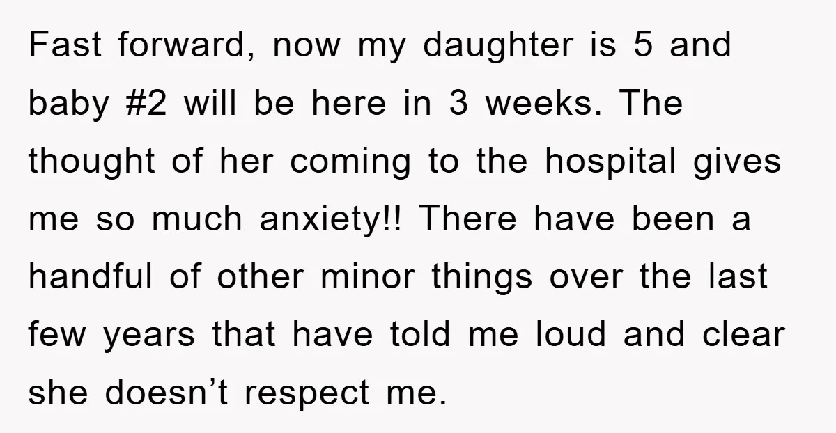 Fast forward, now my daughter is 5 and baby #2 will be here in 3 weeks. The thought of her coming to the hospital gives me so much anxiety!! There...