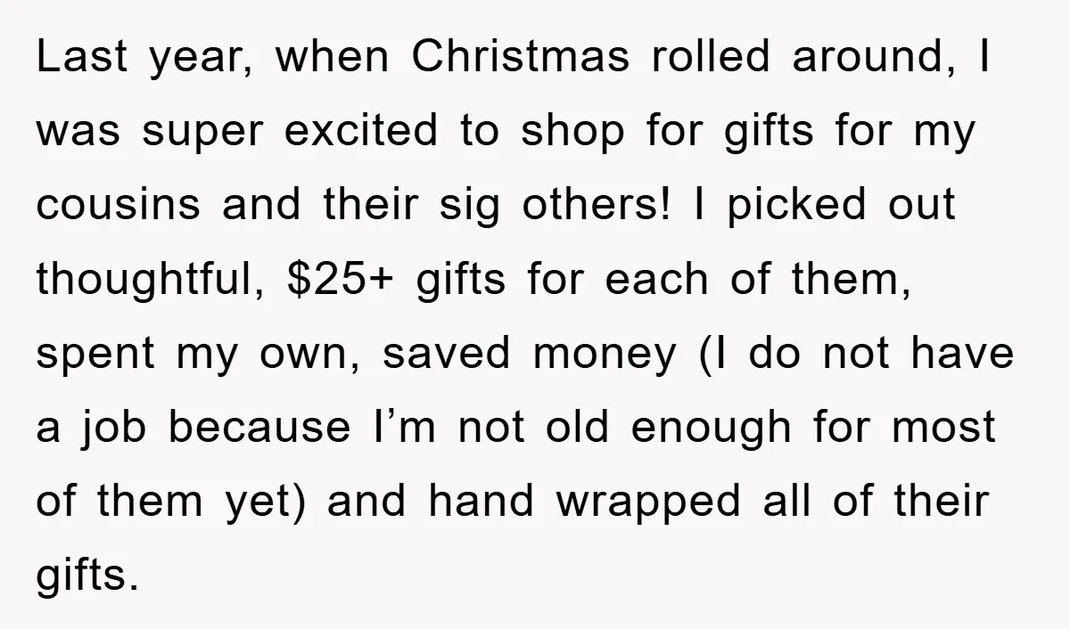 Last year, when Christmas rolled around, I was super excited to shop for gifts for my cousins and their sig others! I picked out thoughtful, $25+ gifts for each of...