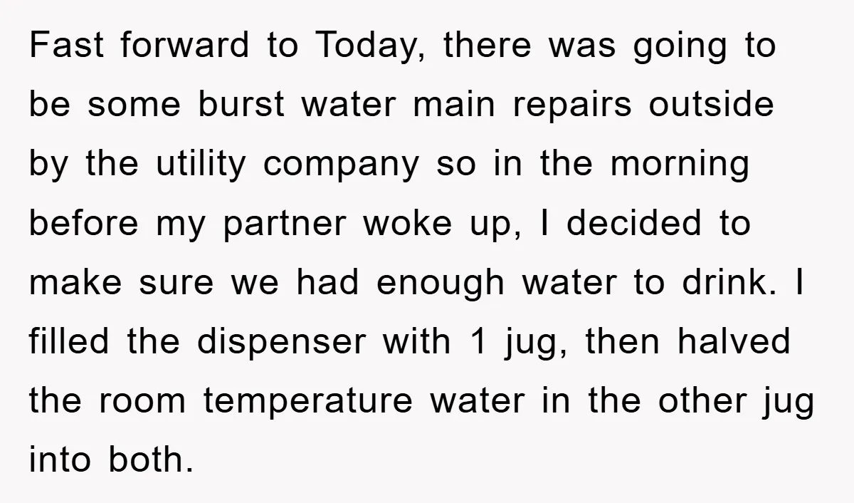 Fast forward to Today, there was going to be some burst water main repairs outside by the utility company so in the morning before my partner woke up, I decided...
