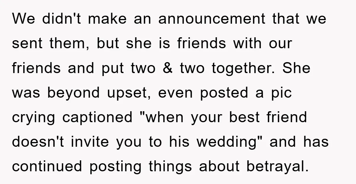 We didn't make an announcement that we sent them, but she is friends with our friends and put two & two together. She was beyond upset, even posted a pic...