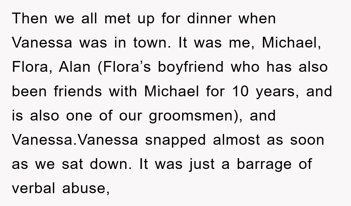 Then we all met up for dinner when Vanessa was in town. It was me, Michael, Flora, Alan (Flora’s boyfriend who has also been friends with Michael for 10 years,...