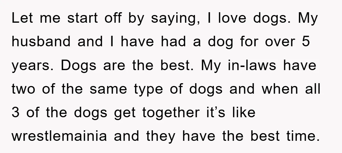 Let me start off by saying, I love dogs. My husband and I have had a dog for over 5 years. Dogs are the best. My in-laws have two of...