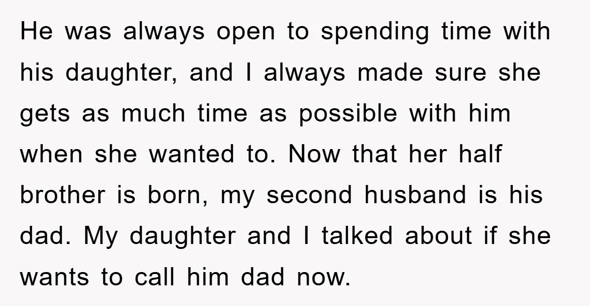 He was always open to spending time with his daughter, and I always made sure she gets as much time as possible with him when she wanted to. Now that...