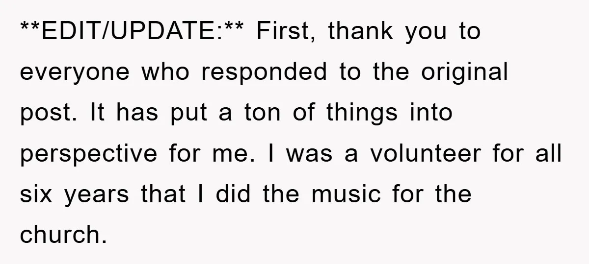 **EDIT/UPDATE:** First, thank you to everyone who responded to the original post. It has put a ton of things into perspective for me. I was a volunteer for all six...