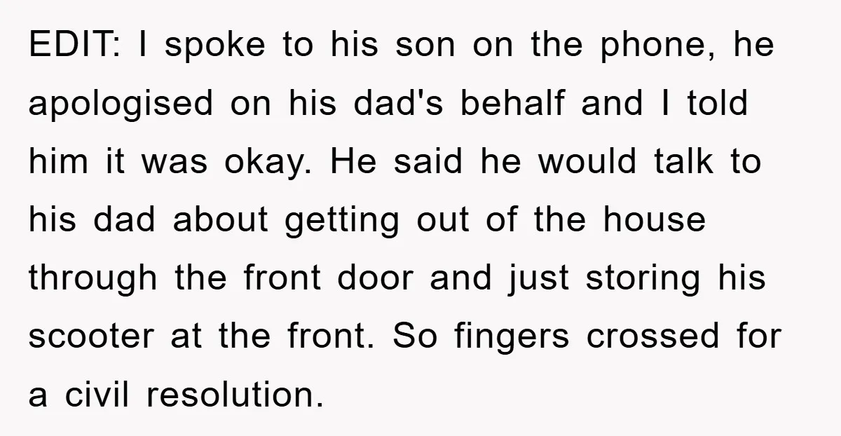 EDIT: I spoke to his son on the phone, he apologised on his dad's behalf and I told him it was okay. He said he would talk to his dad...