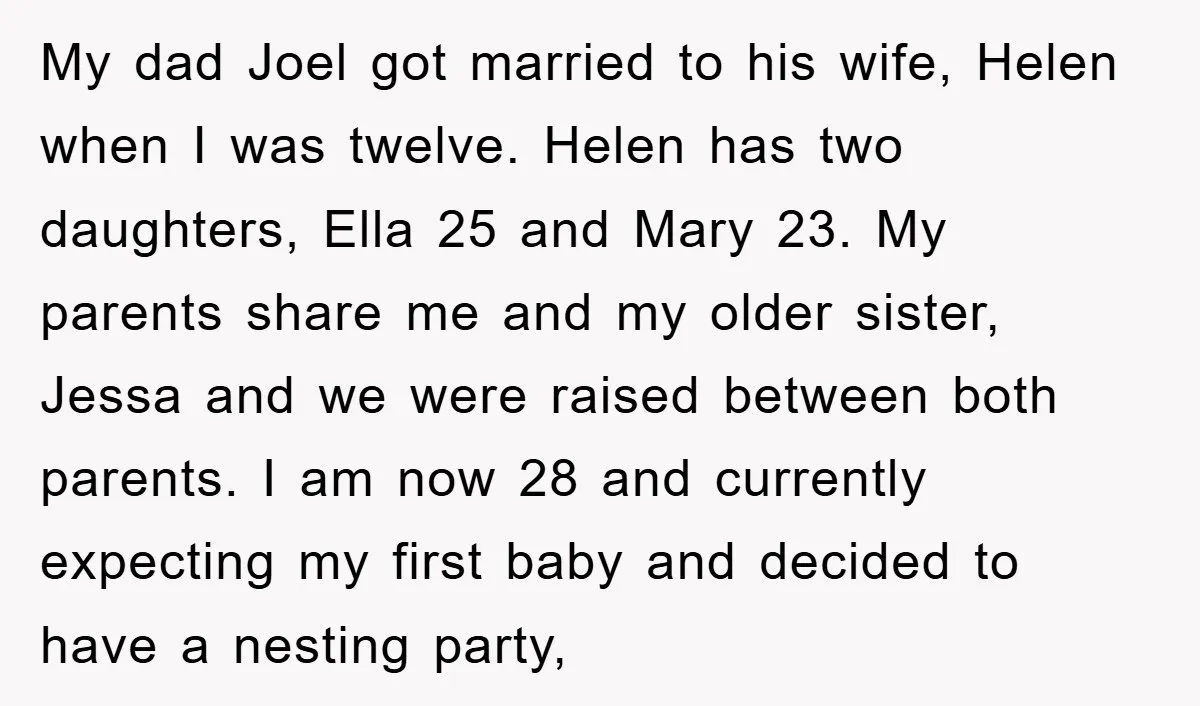 My dad Joel got married to his wife, Helen when I was twelve. Helen has two daughters, Ella 25 and Mary 23. My parents share me and my older sister,...