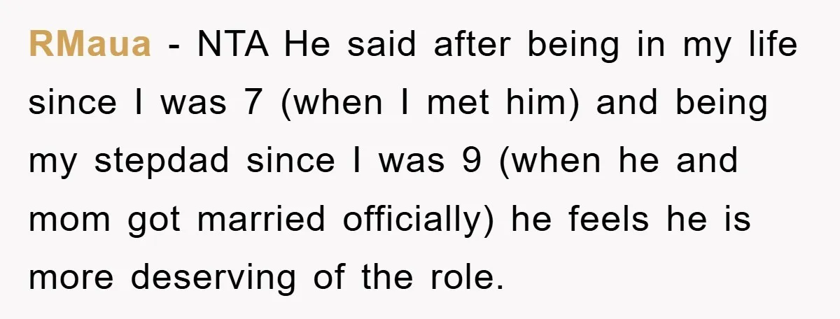 RMaua − NTA He said after being in my life since I was 7 (when I met him) and being my stepdad since I was 9 (when he and mom...